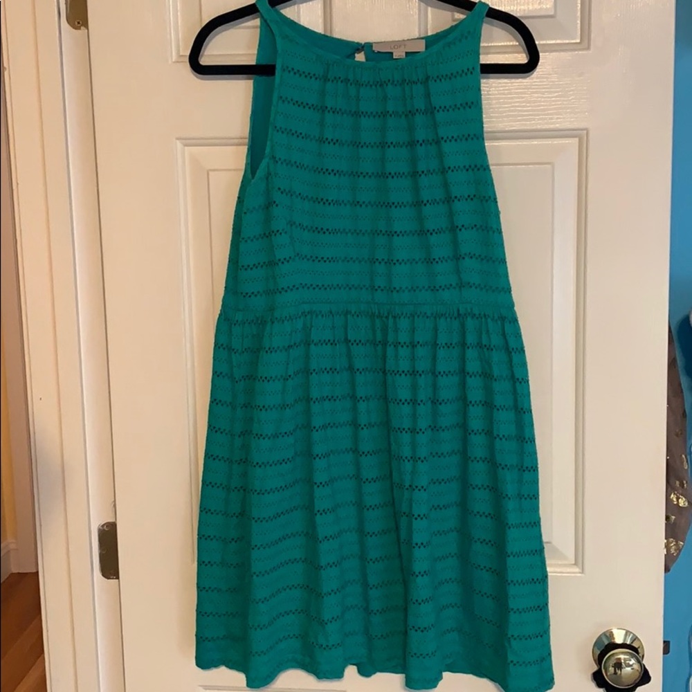 Kelly green eyelet dress